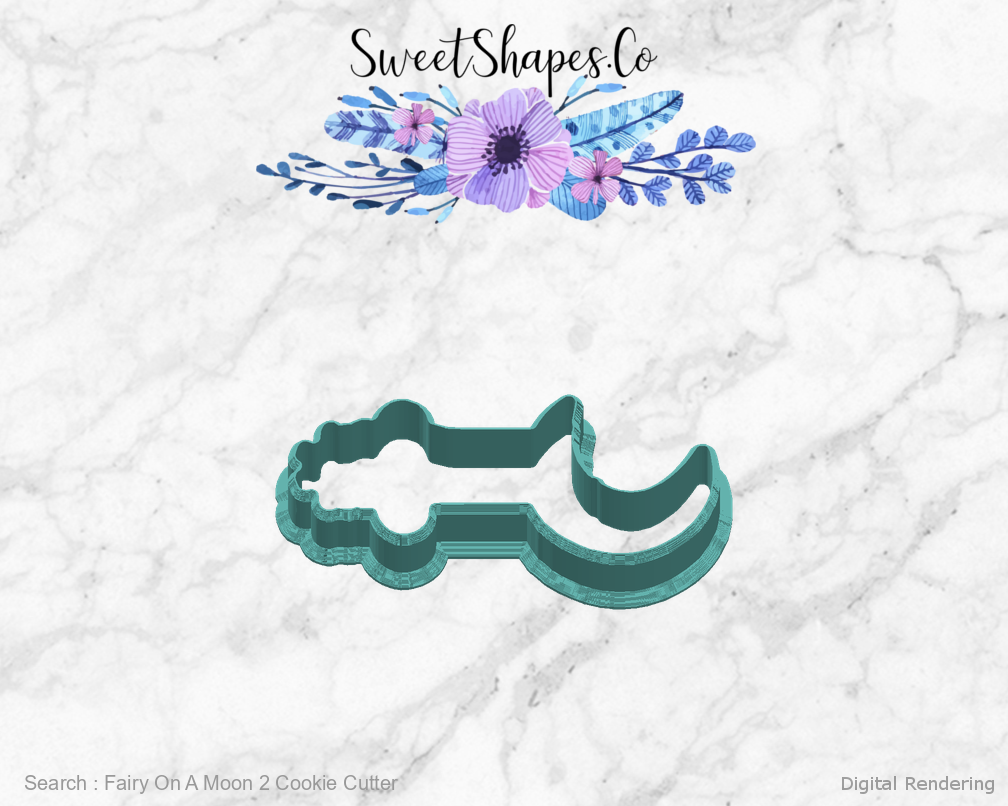 Fairy On A Moon 2 Cookie Cutter — right view
