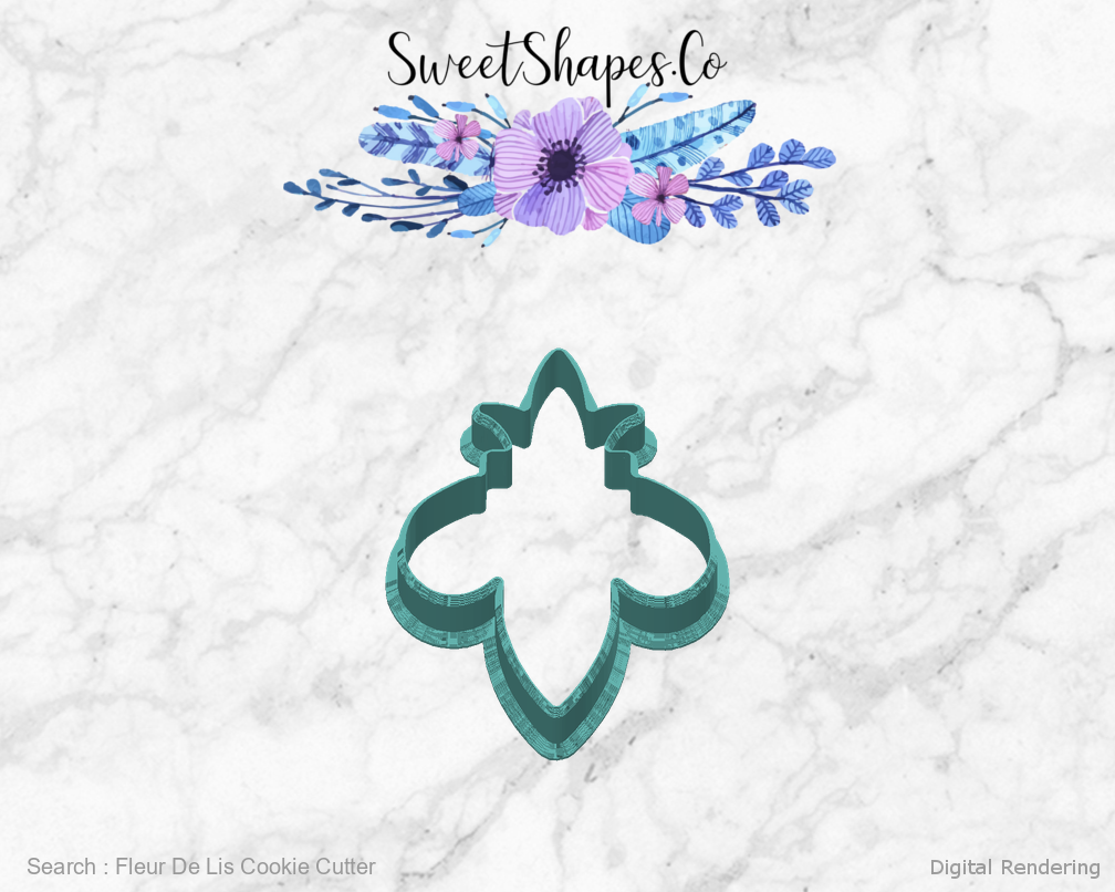 Fleur De Lis Cookie Cutter — back view