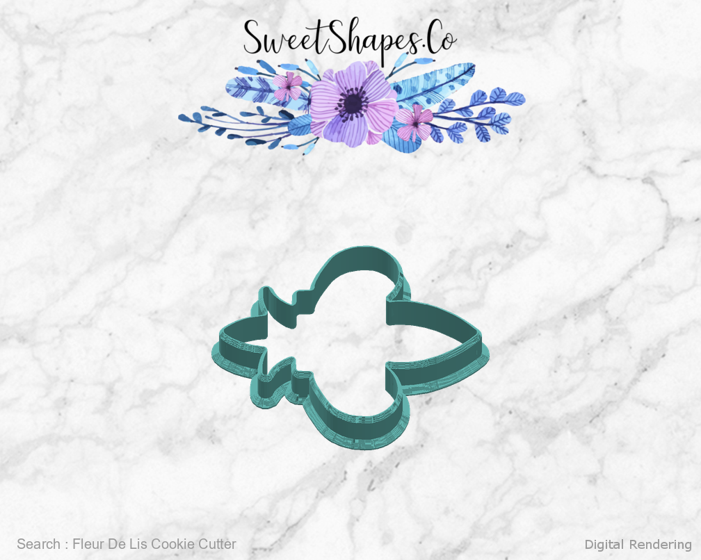 Fleur De Lis Cookie Cutter — right view