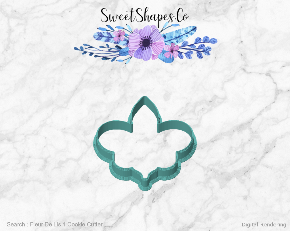 Fleur De Lis 1 Cookie Cutter — front view