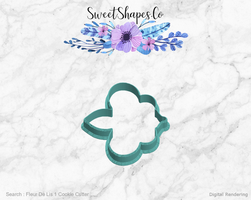 Fleur De Lis 1 Cookie Cutter — left view