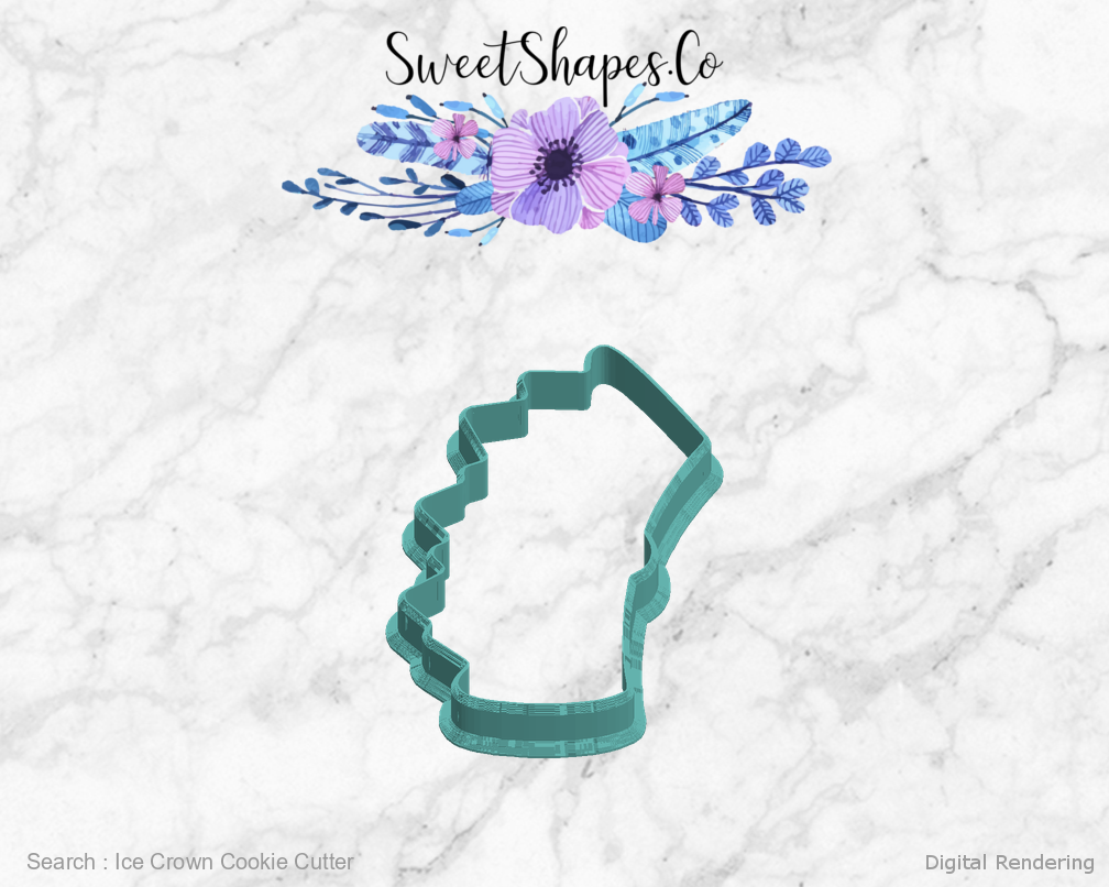 Ice Crown Cookie Cutter — left view