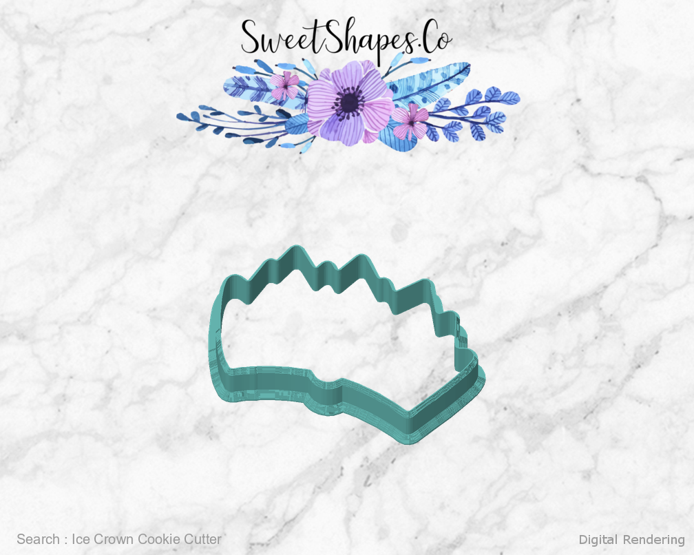 Ice Crown Cookie Cutter — front view