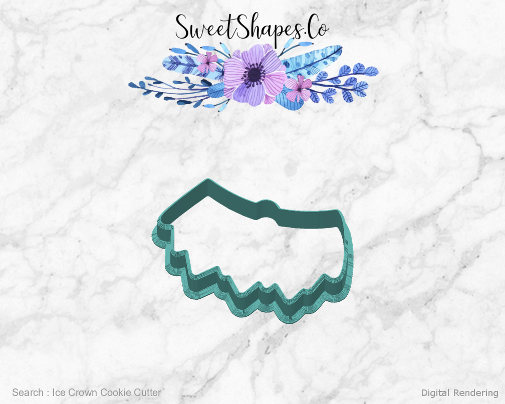 Ice Crown Cookie Cutter — back view