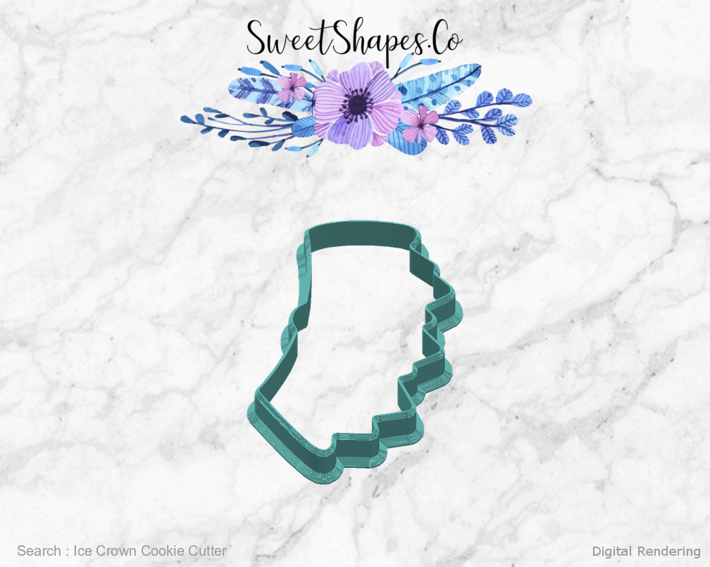 Ice Crown Cookie Cutter — right view