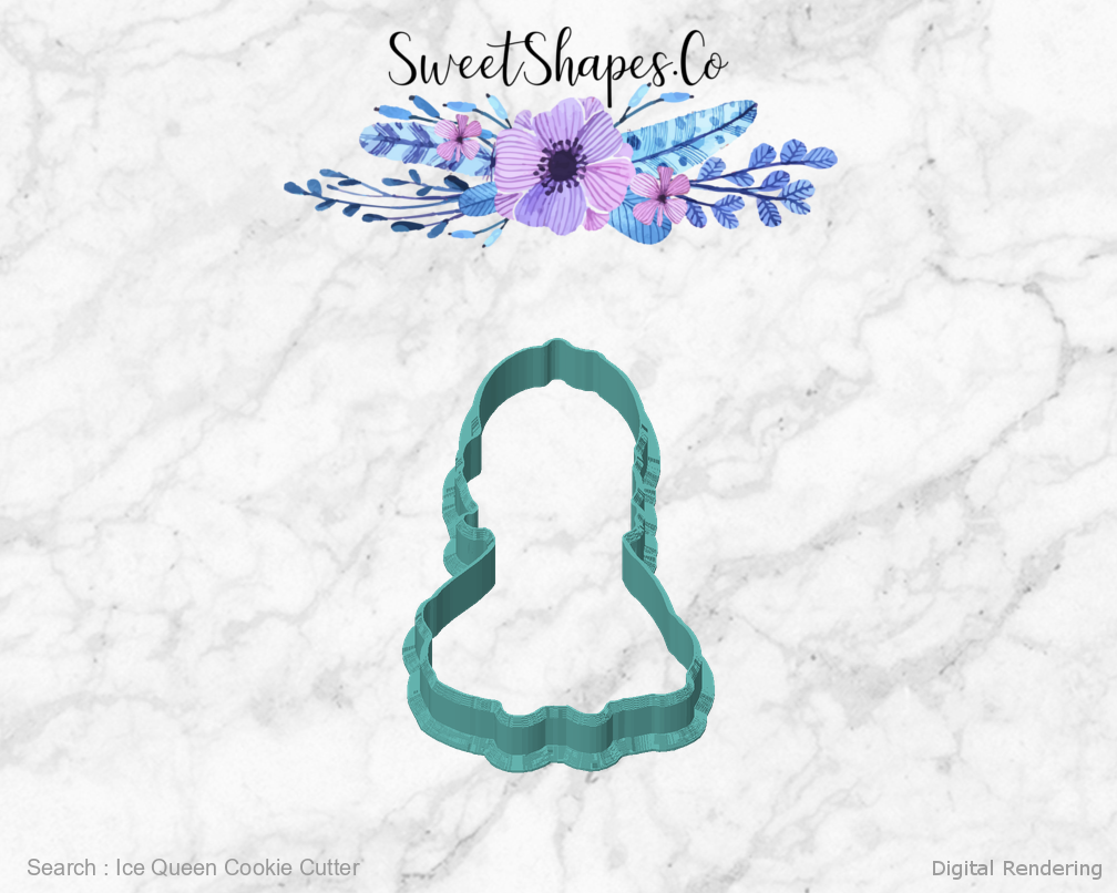 Ice Queen Cookie Cutter — front view
