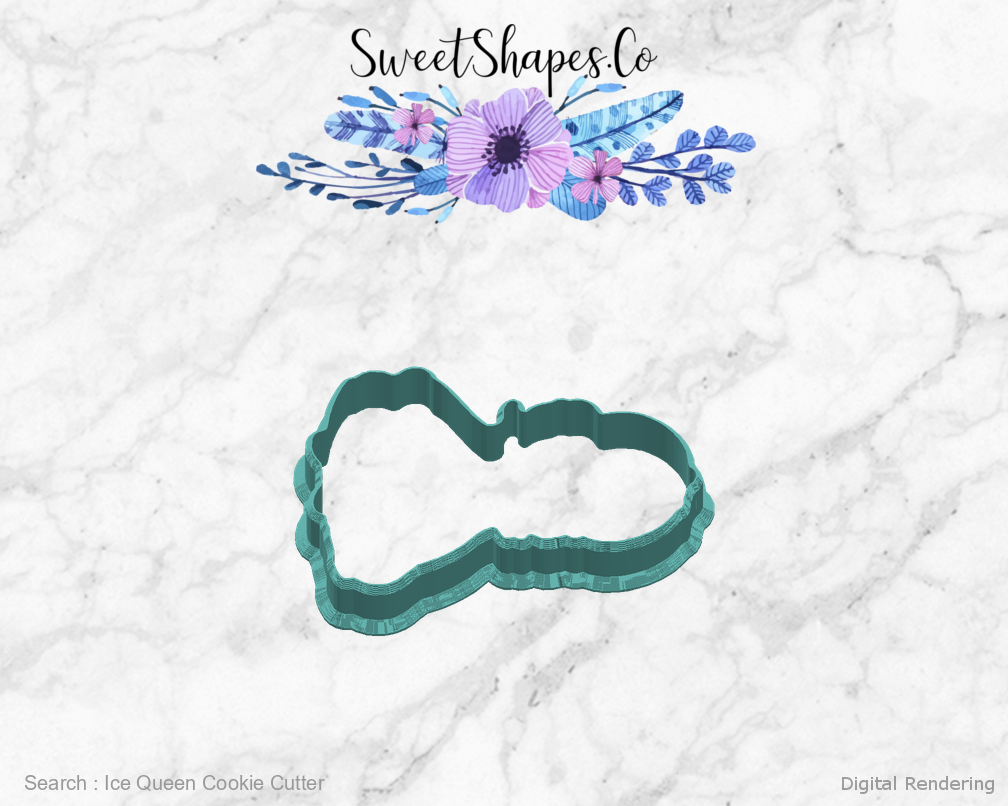 Ice Queen Cookie Cutter — right view
