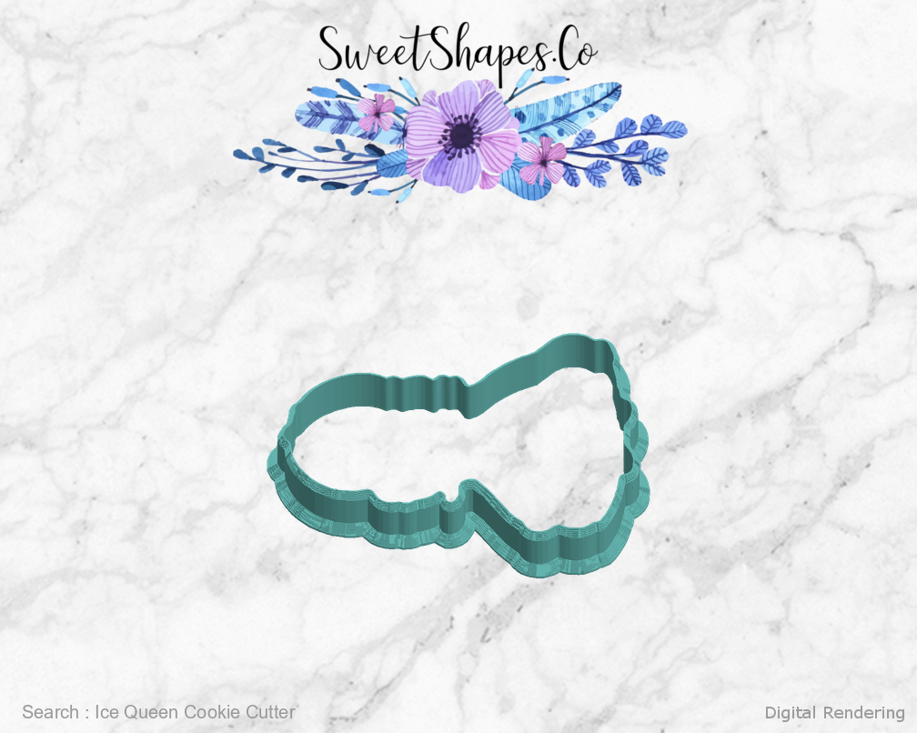 Ice Queen Cookie Cutter — left view