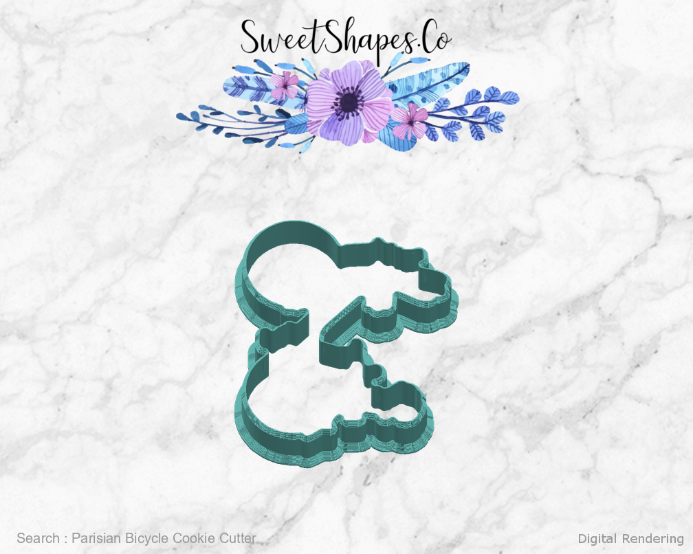 Parisian Bicycle Cookie Cutter — right view