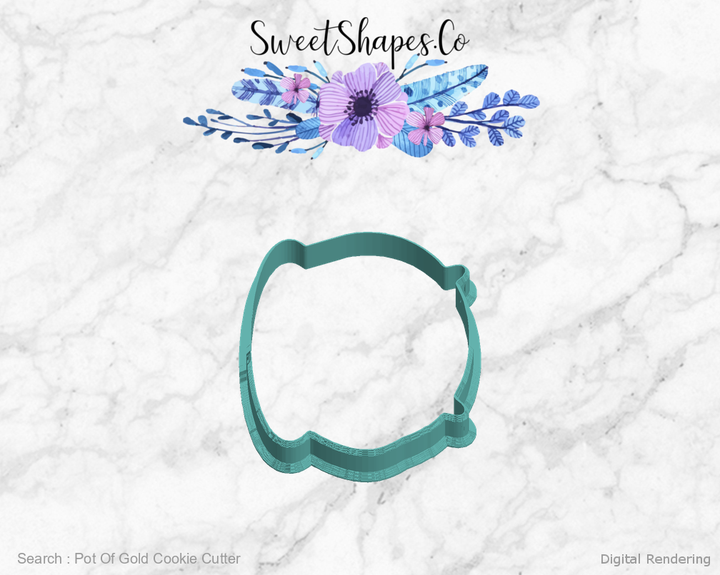 Pot Of Gold Cookie Cutter — left view