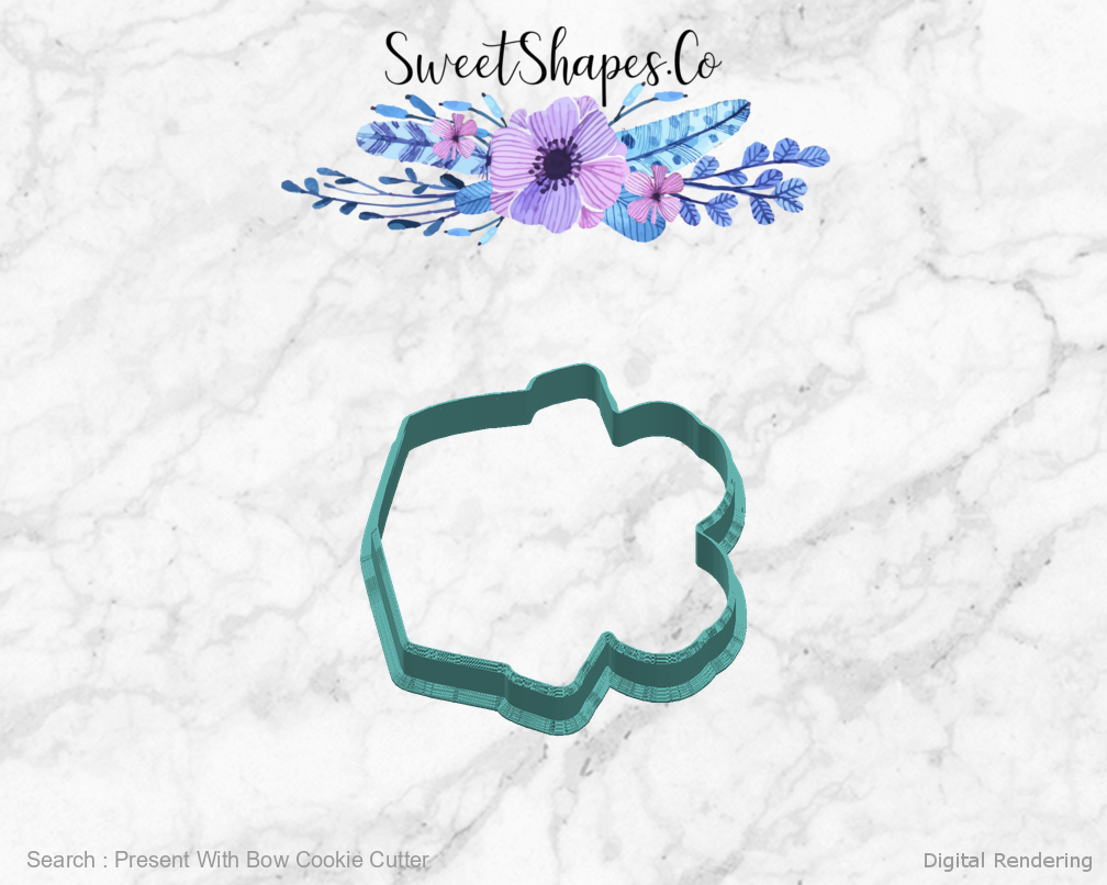 Present With Bow Cookie Cutter — right view