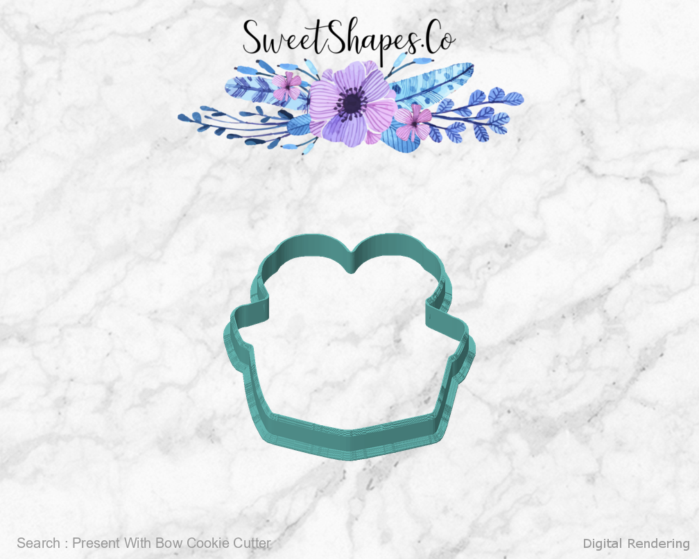 Present With Bow Cookie Cutter — front view