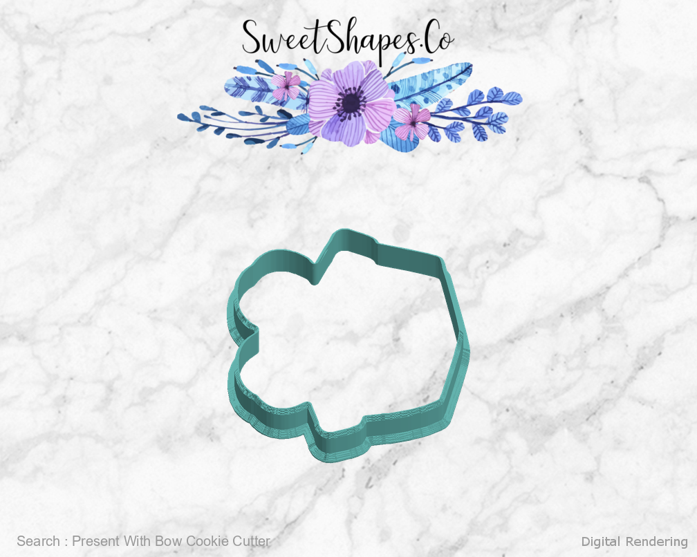 Present With Bow Cookie Cutter — left view