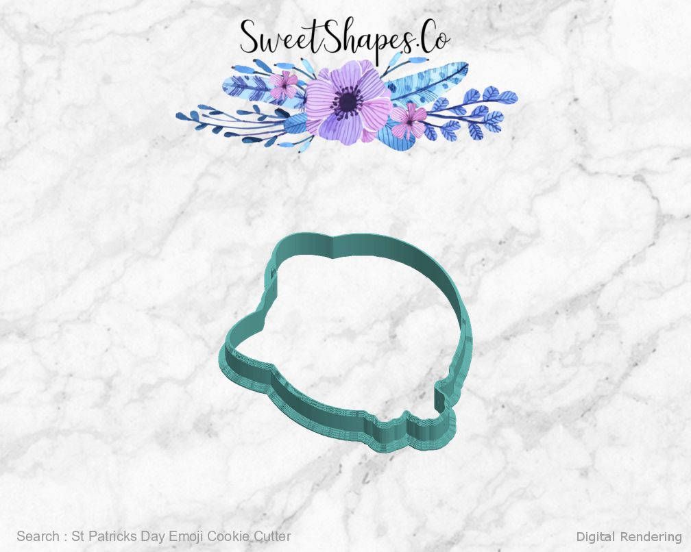 St Patricks Day Emoji Cookie Cutter — left view