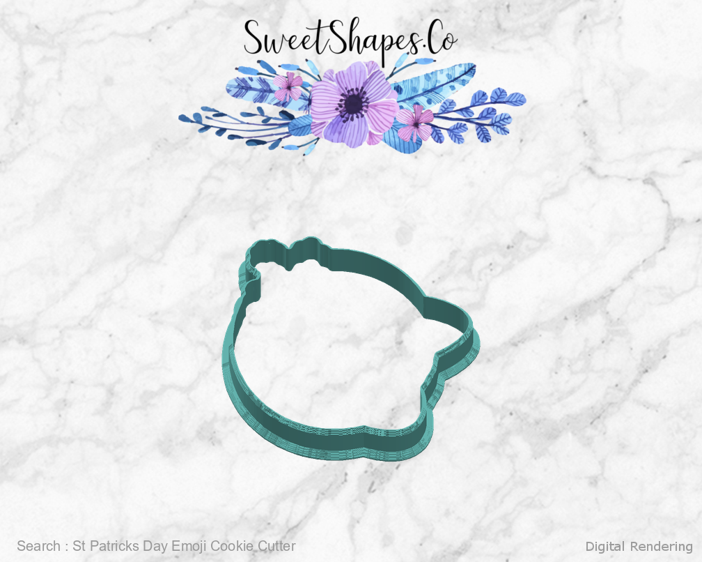 St Patricks Day Emoji Cookie Cutter — right view
