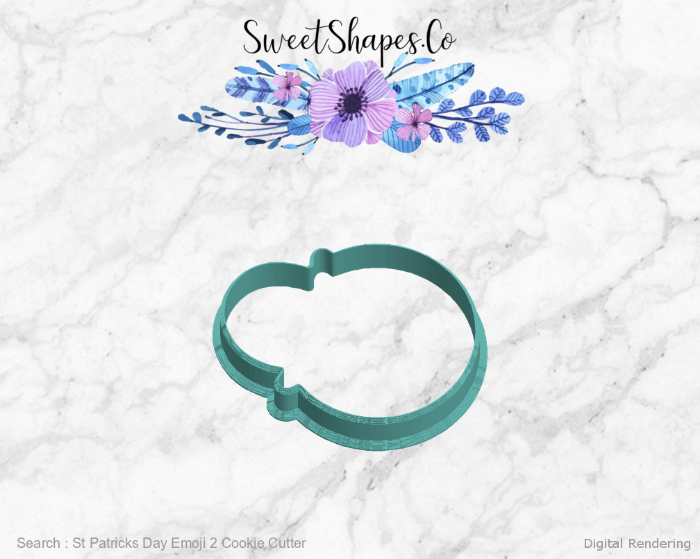 St Patricks Day Emoji 2 Cookie Cutter — left view