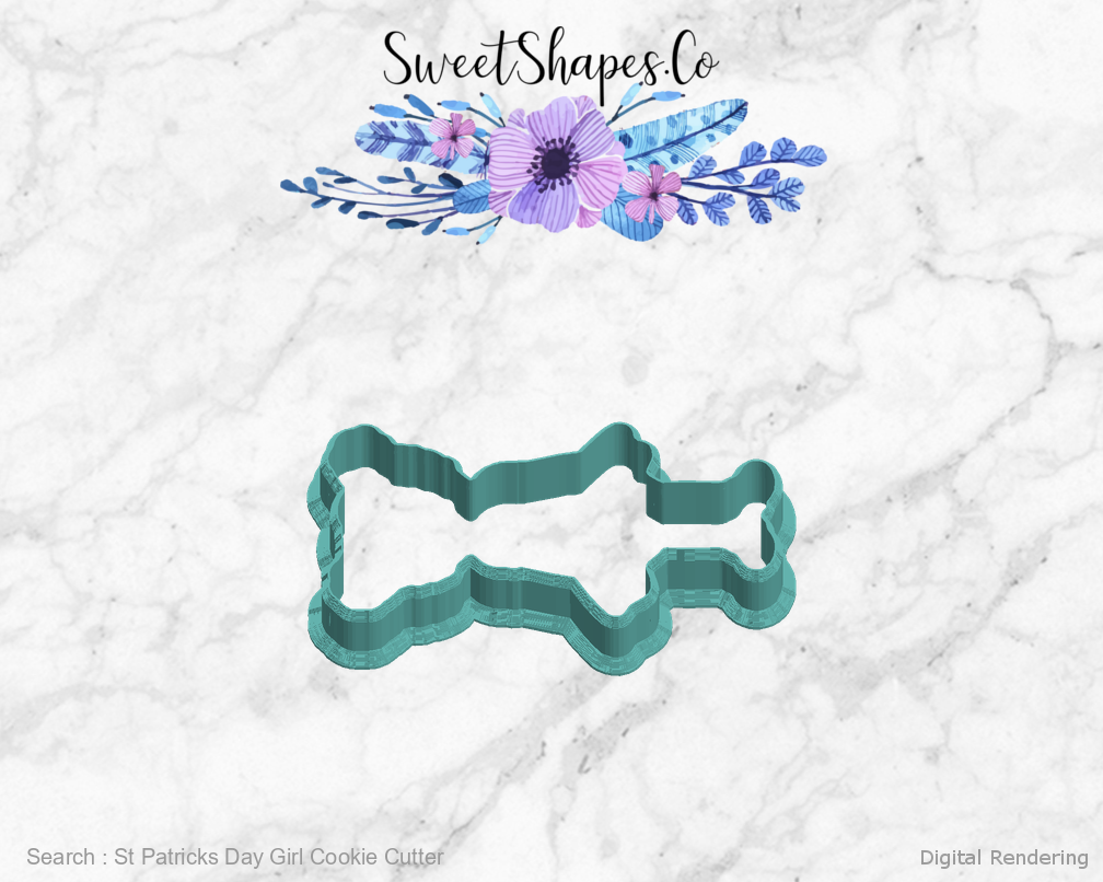 St Patricks Day Girl Cookie Cutter — left view