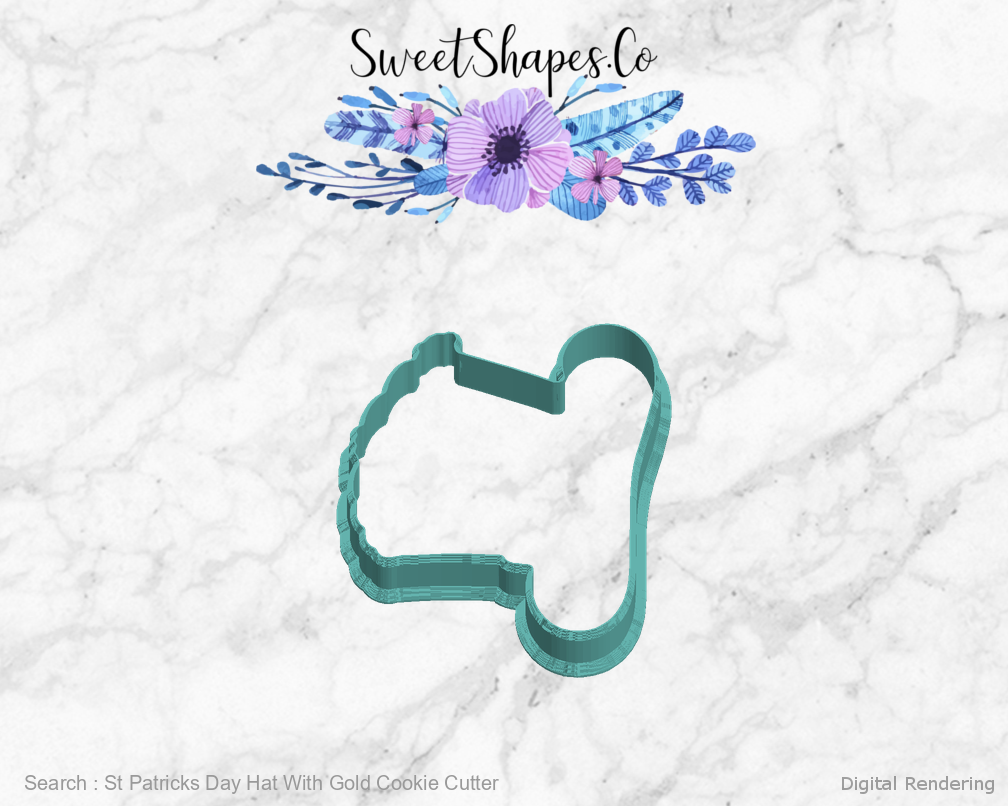 St Patricks Day Hat With Gold Cookie Cutter — left view