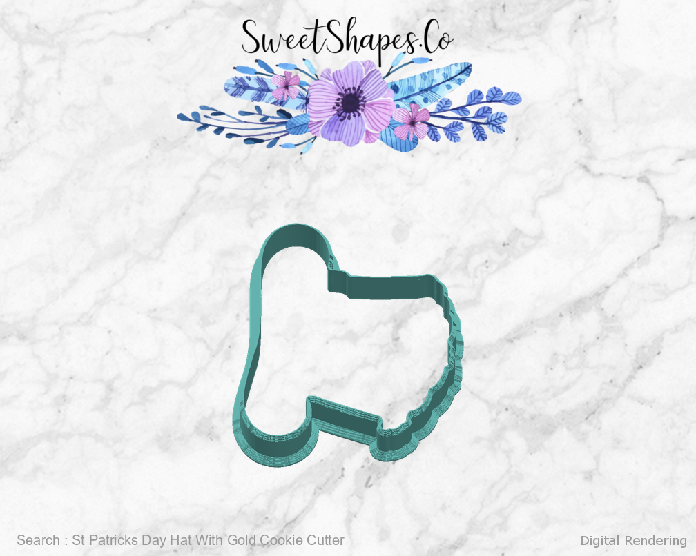 St Patricks Day Hat With Gold Cookie Cutter — right view