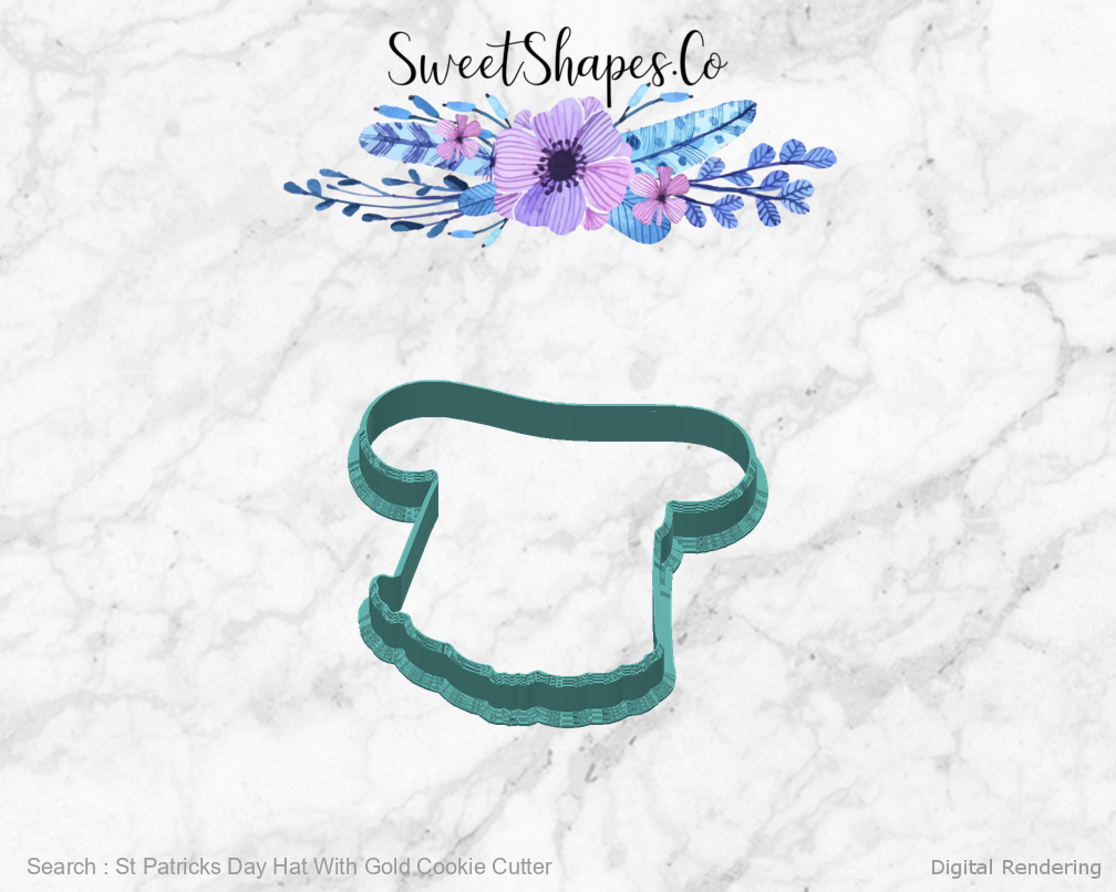St Patricks Day Hat With Gold Cookie Cutter — back view