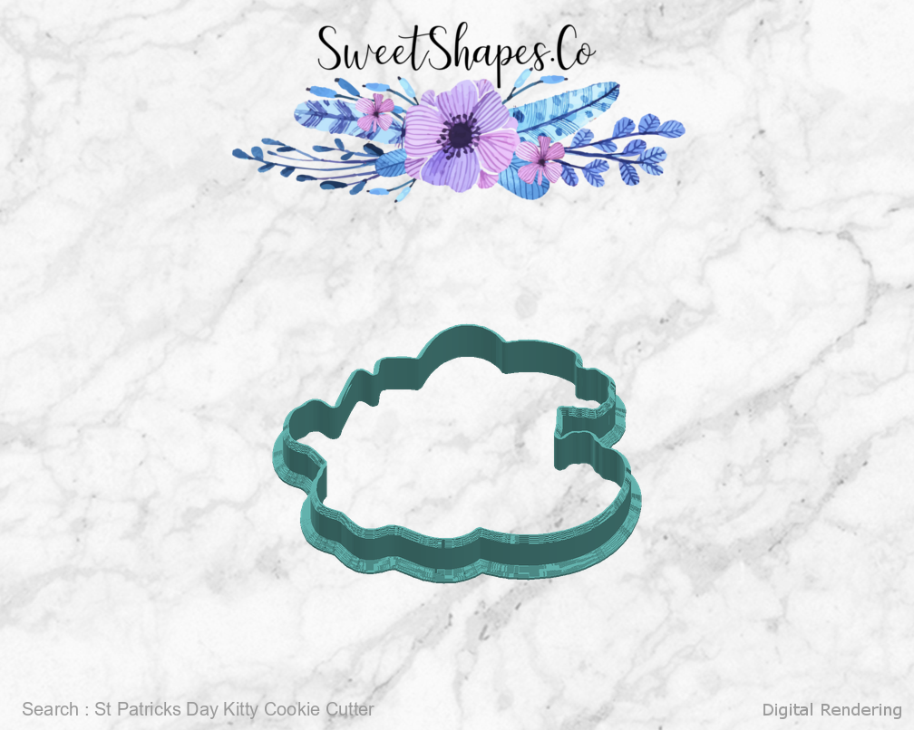 St Patricks Day Kitty Cookie Cutter — right view