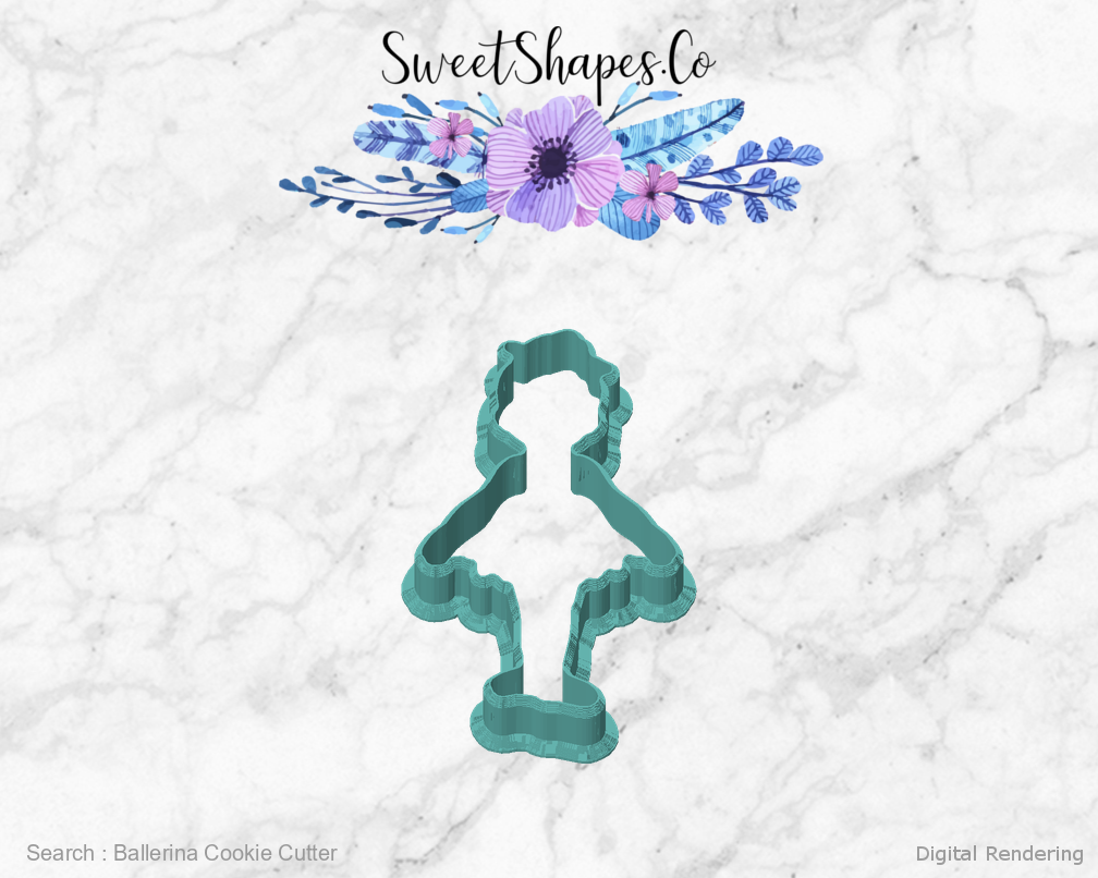 Ballerina Cookie Cutter — front view