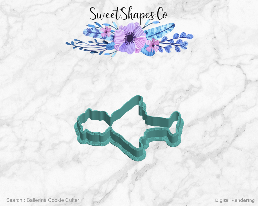 Ballerina Cookie Cutter — left view