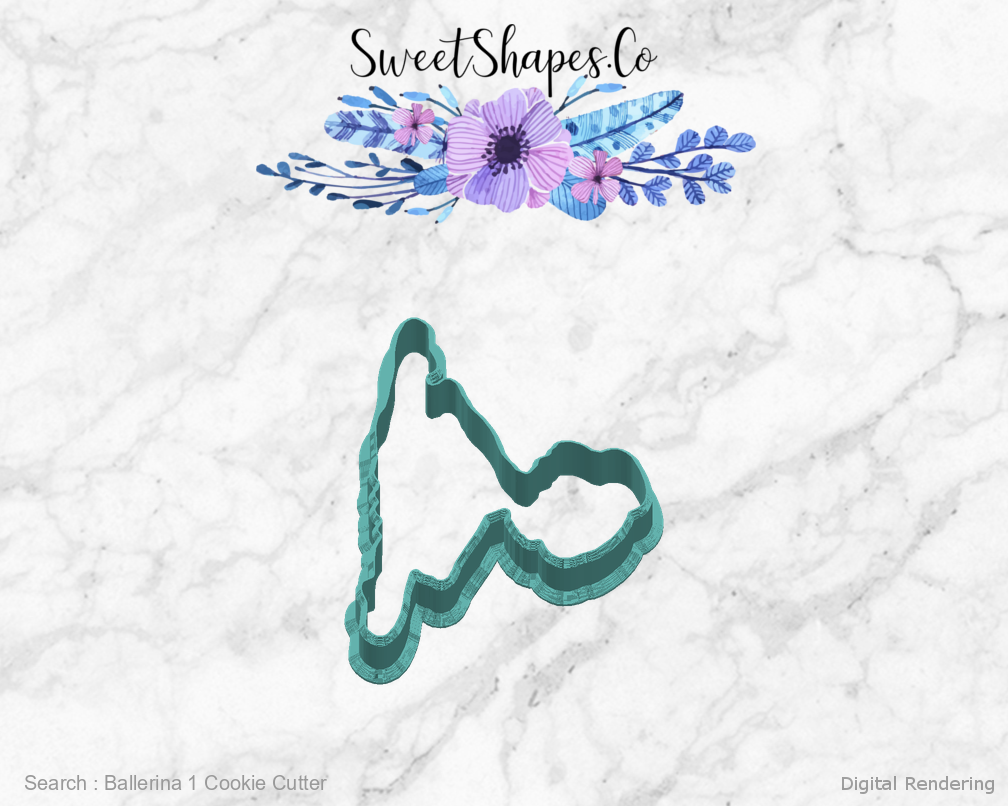 Ballerina 1 Cookie Cutter — right view