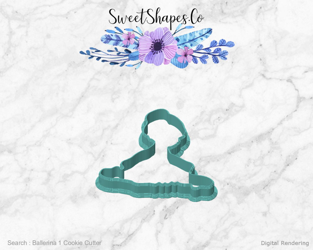 Ballerina 1 Cookie Cutter — front view