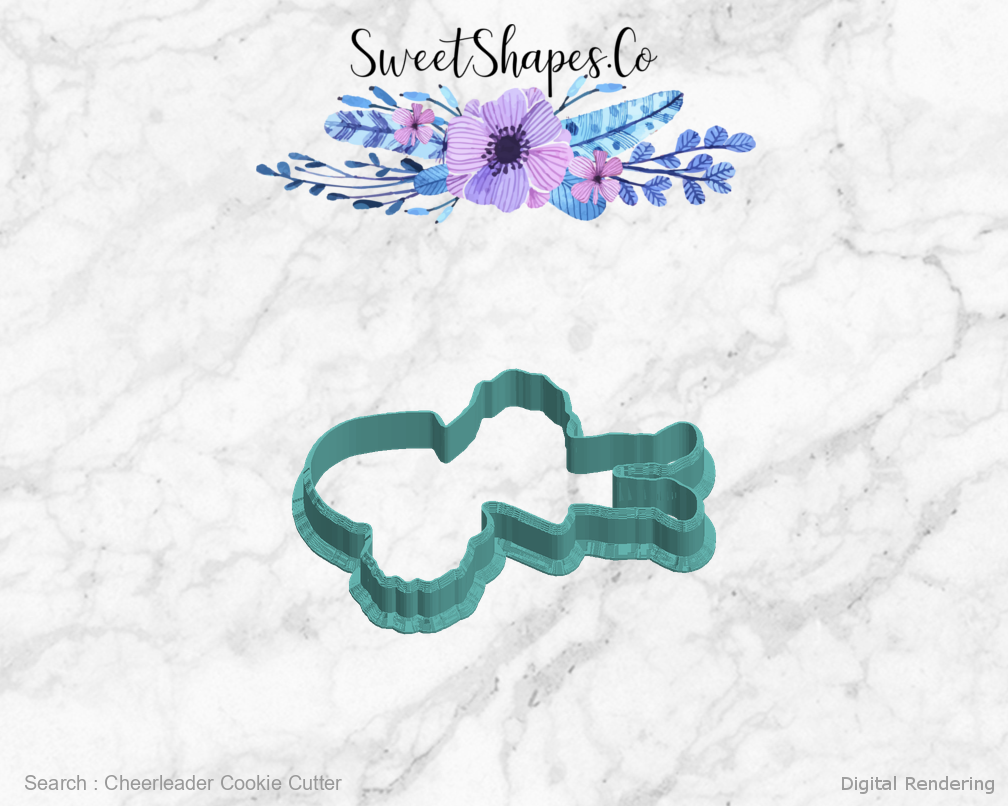 Cheerleader Cookie Cutter — left view