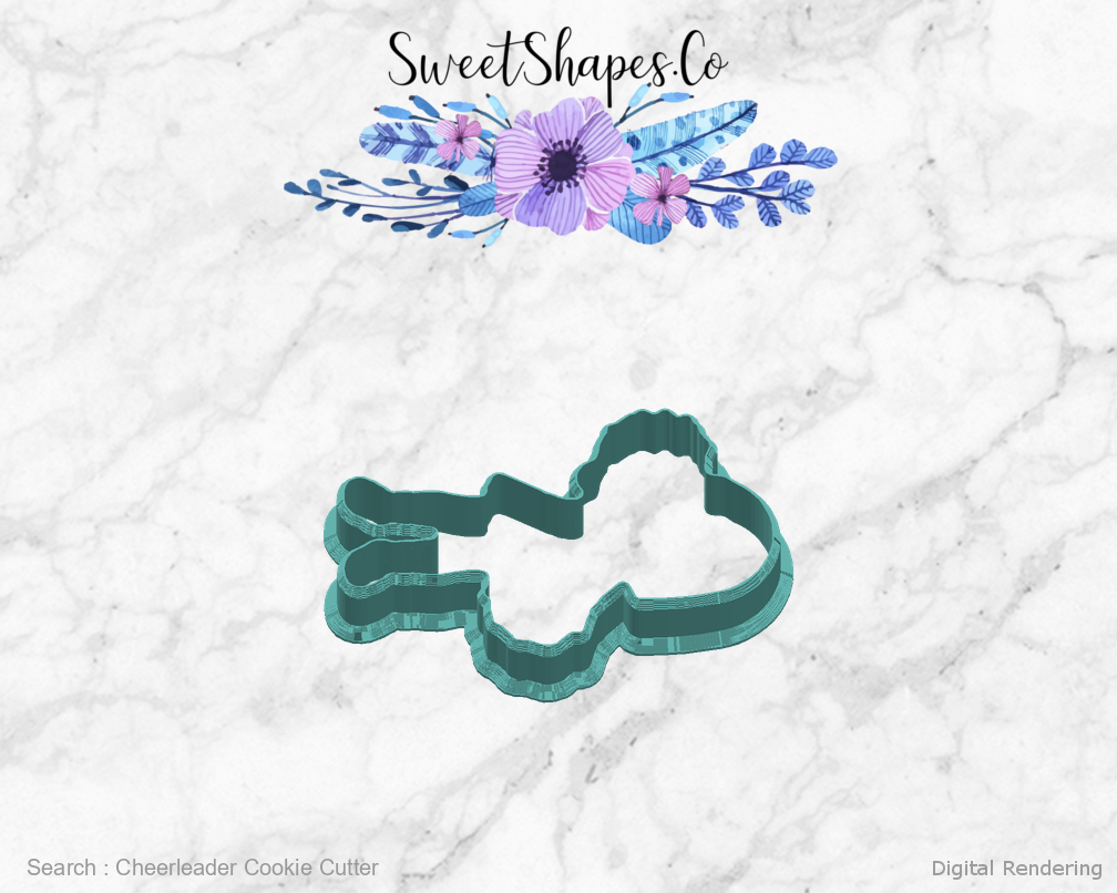 Cheerleader Cookie Cutter — right view