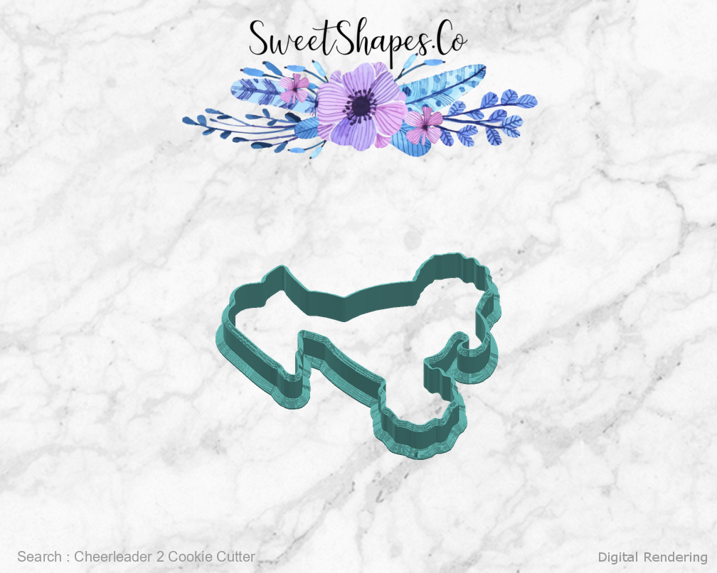 Cheerleader 2 Cookie Cutter — right view