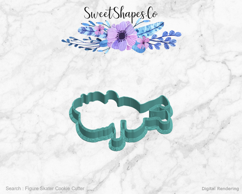 Figure Skater Cookie Cutter — left view