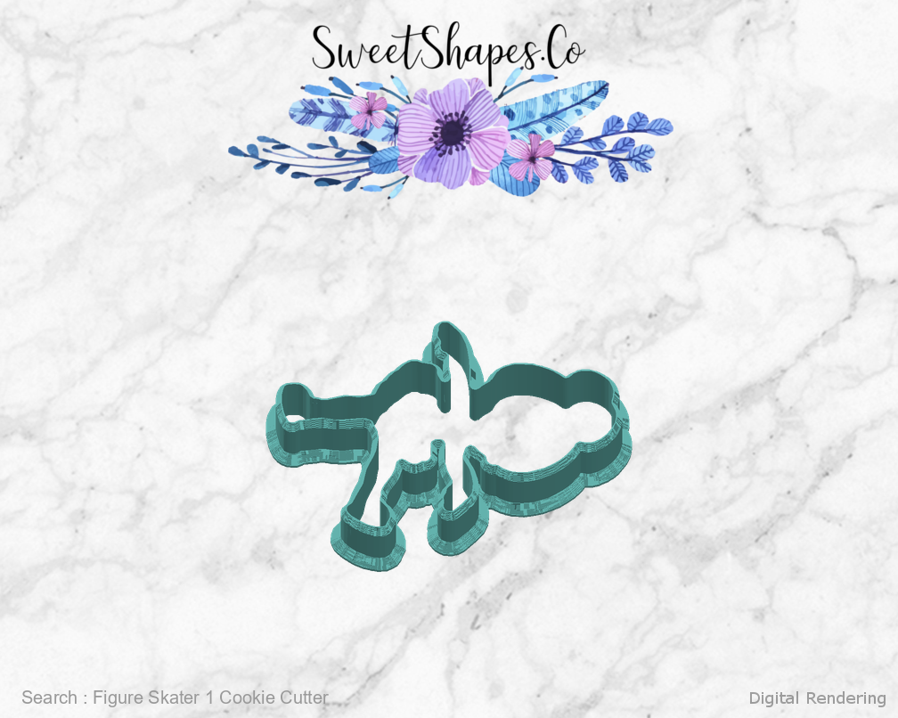 Figure Skater 1 Cookie Cutter — right view