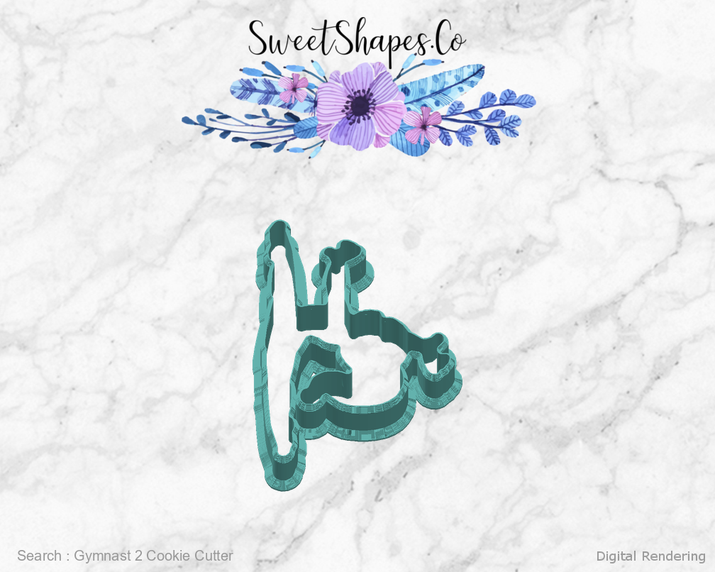 Gymnast 2 Cookie Cutter — right view