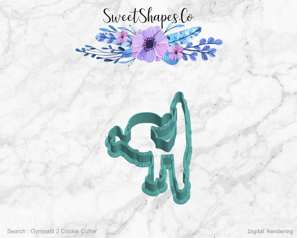 Gymnast 2 Cookie Cutter — left view