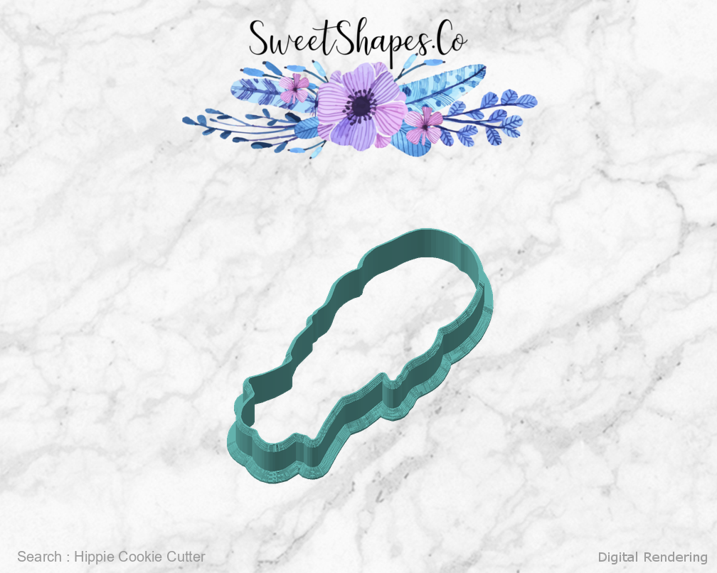 Hippie Cookie Cutter — angled front view