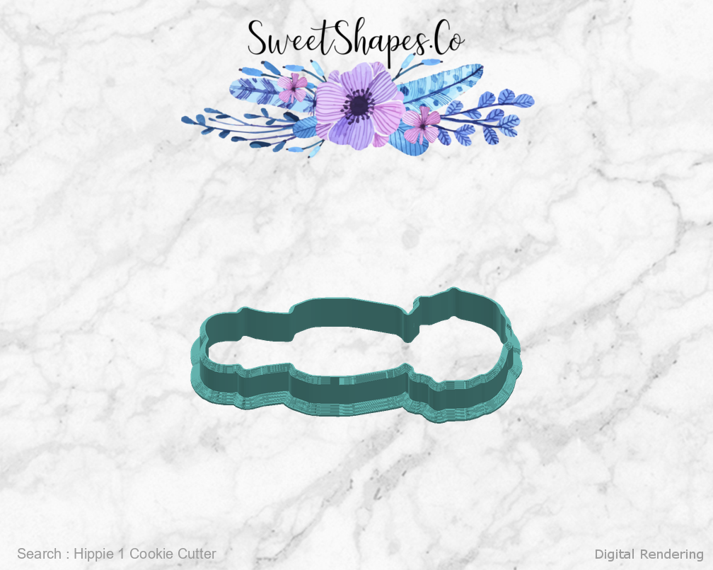 Hippie 1 Cookie Cutter — right view