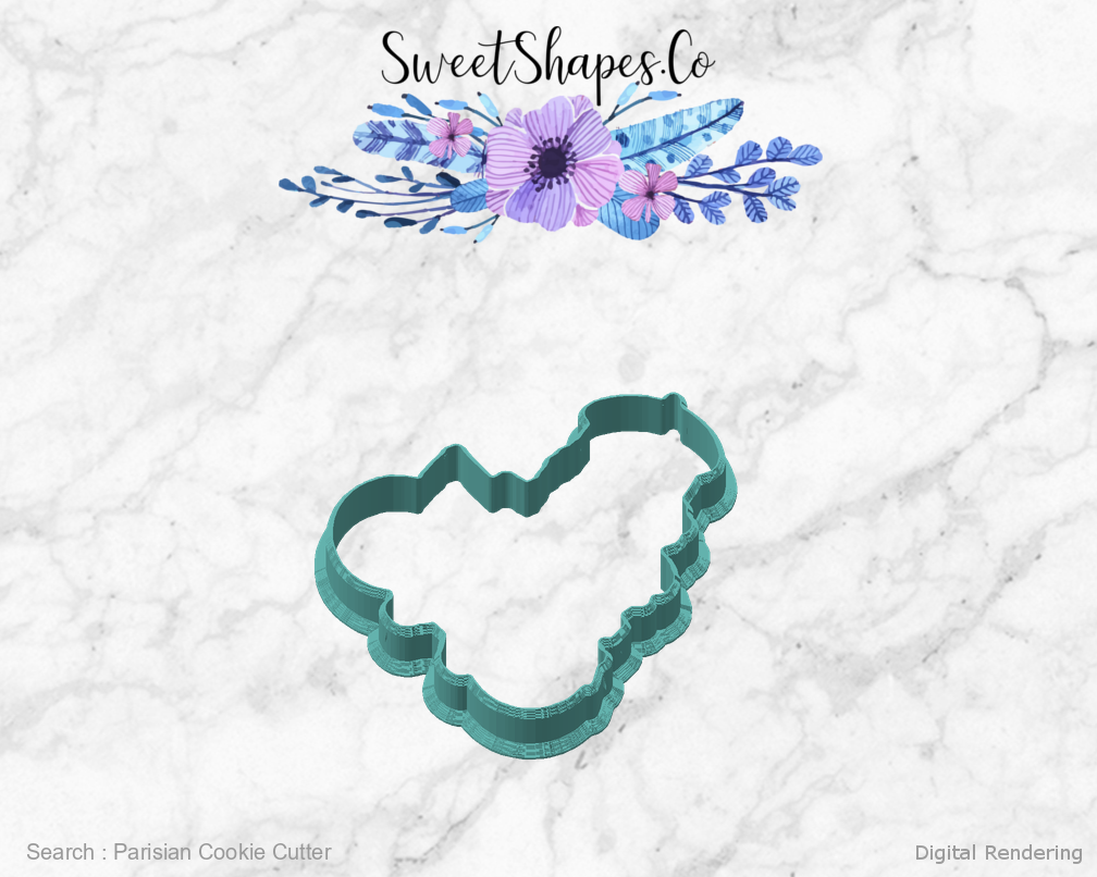 Parisian Cookie Cutter — angled front view