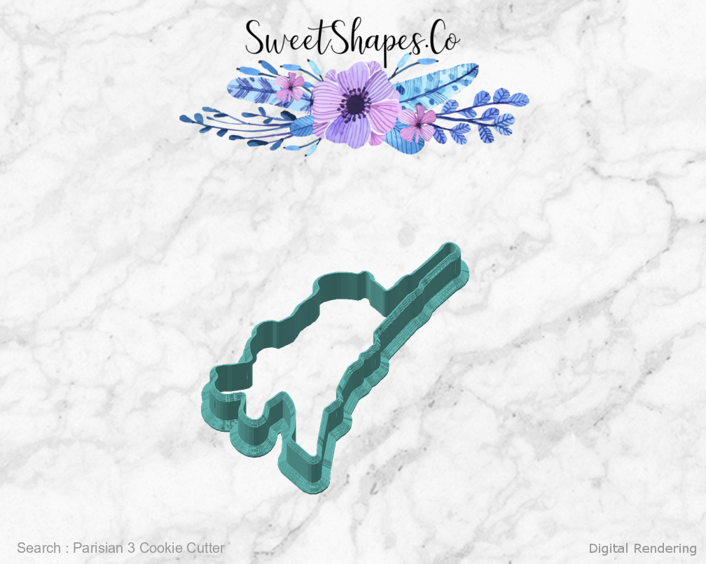 Parisian 3 Cookie Cutter — angled front view