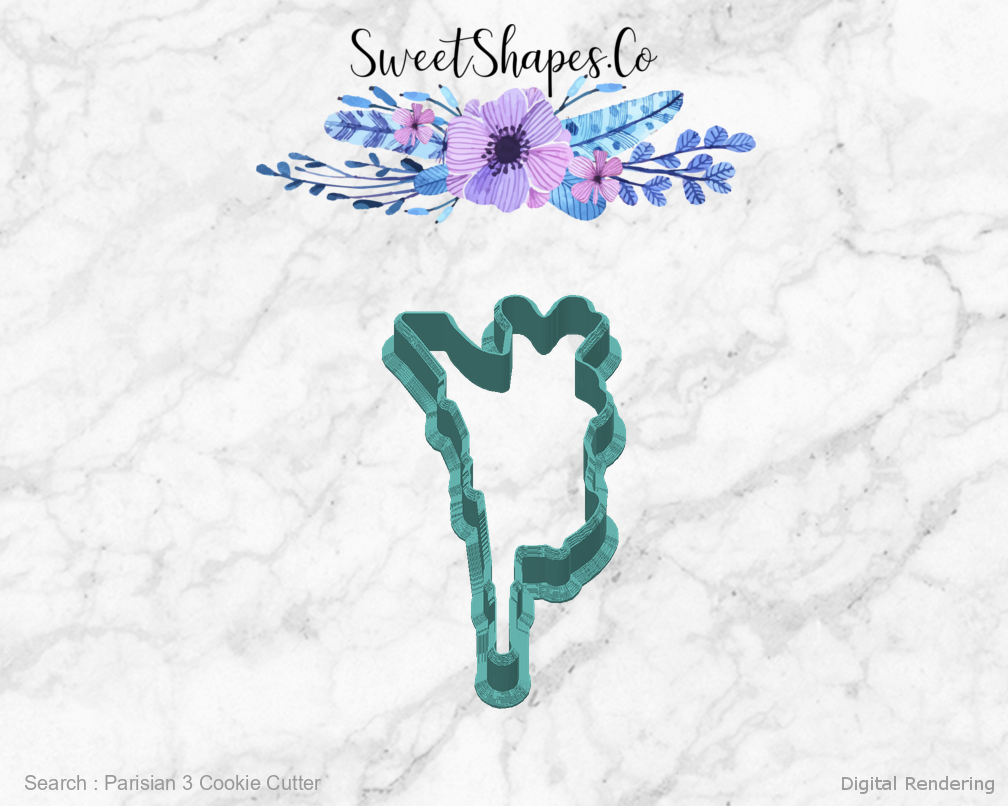 Parisian 3 Cookie Cutter — back view