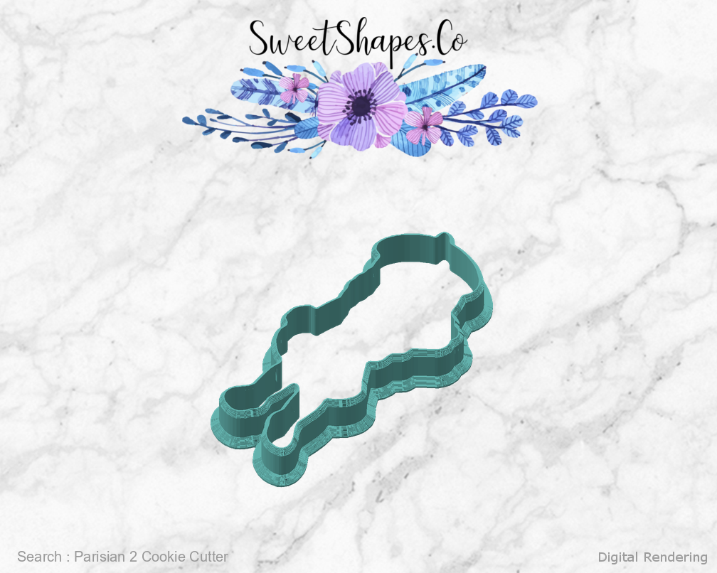 Parisian 2 Cookie Cutter — angled front view