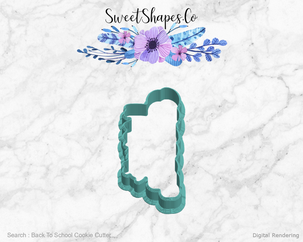 Back To School Cookie Cutter — left view
