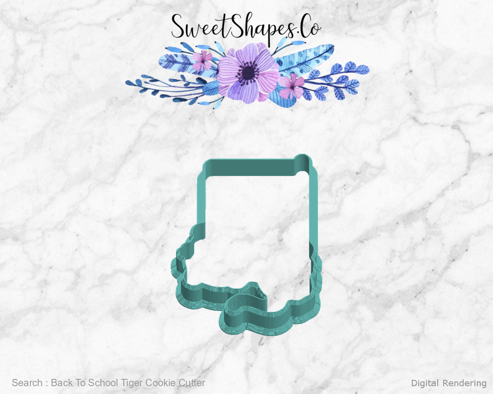Back To School Tiger Cookie Cutter — left view