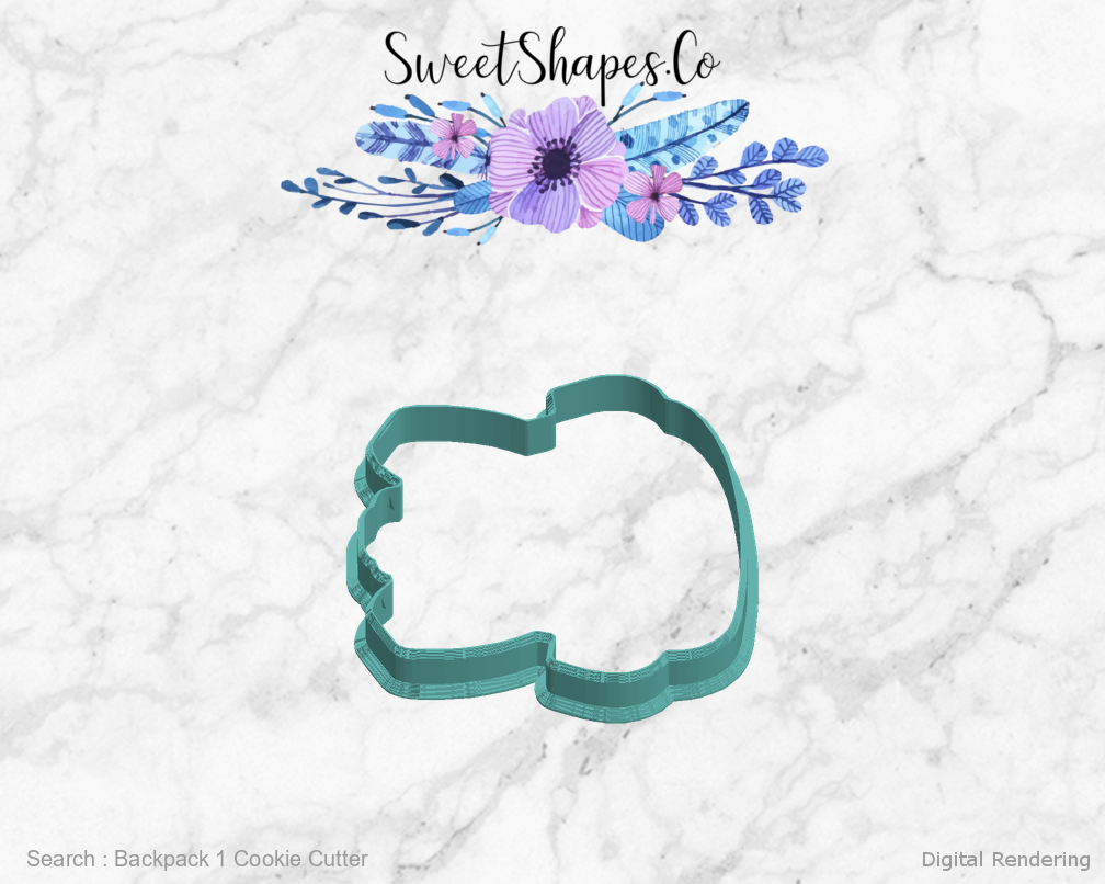 Backpack 1 Cookie Cutter — left view