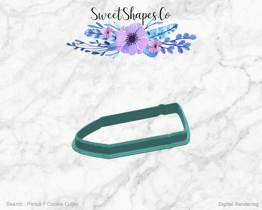 Pencil 1 Cookie Cutter — right view