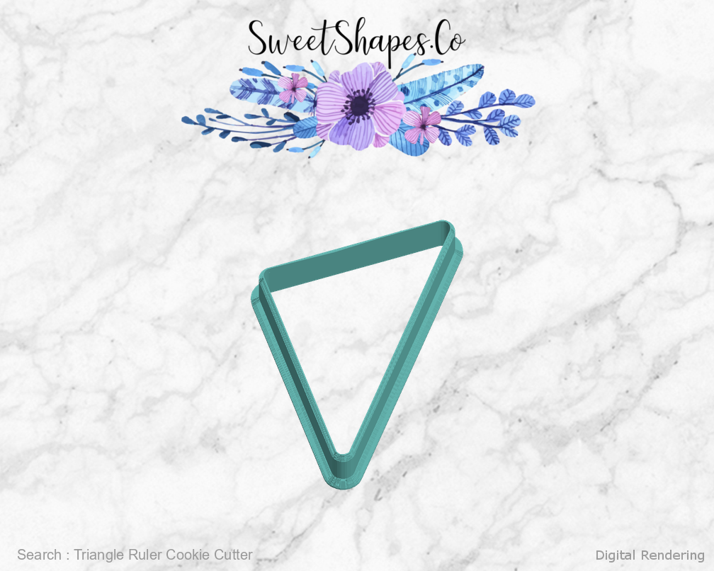Triangle Ruler Cookie Cutter — left view