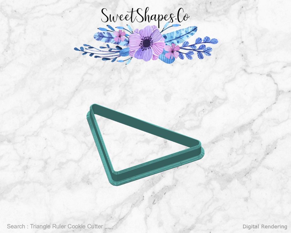 Triangle Ruler Cookie Cutter — back view