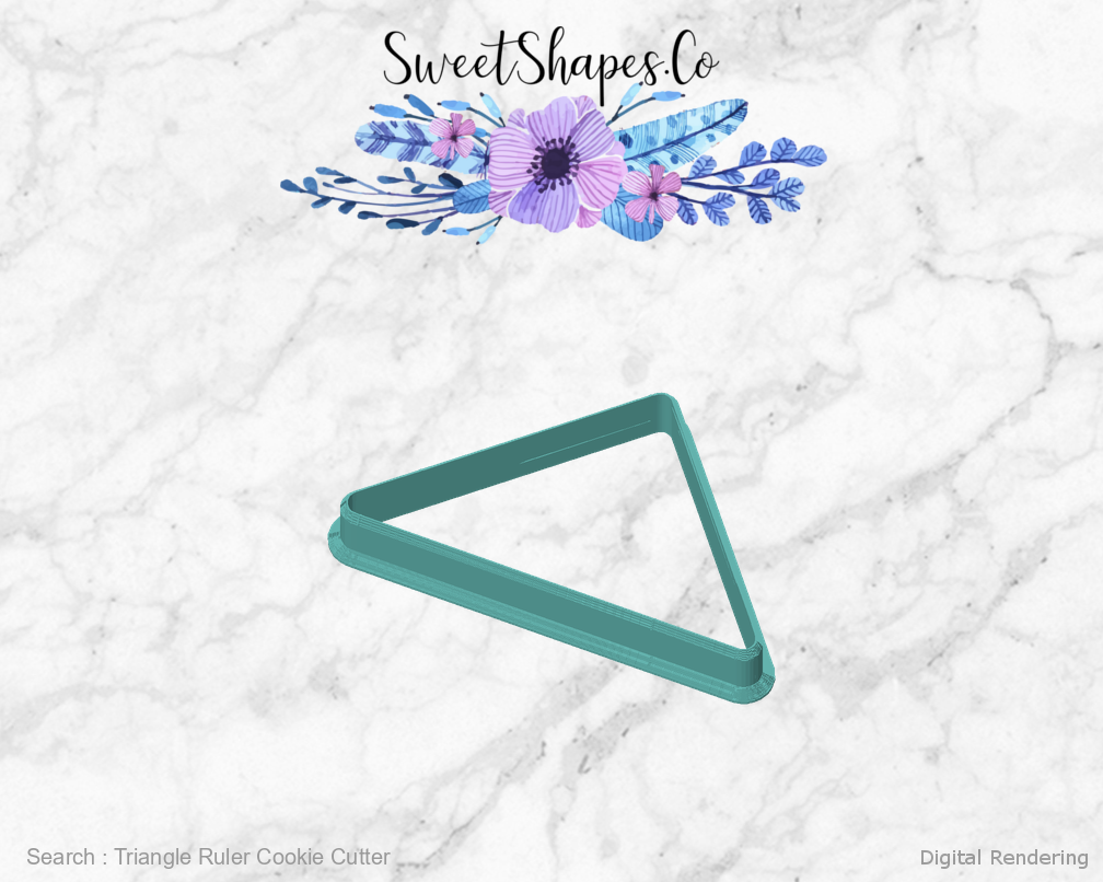 Triangle Ruler Cookie Cutter — front view