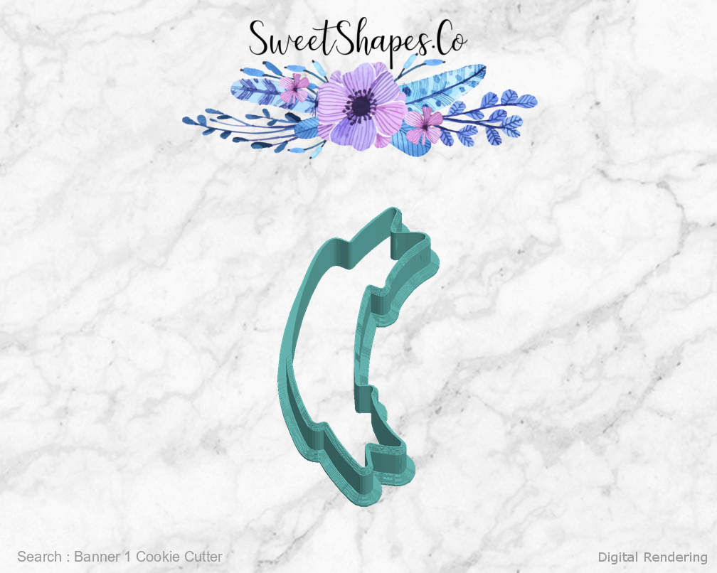 Banner 1 Cookie Cutter — left view